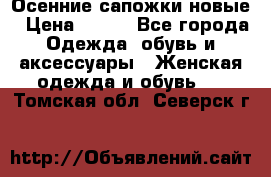 Осенние сапожки новые › Цена ­ 600 - Все города Одежда, обувь и аксессуары » Женская одежда и обувь   . Томская обл.,Северск г.